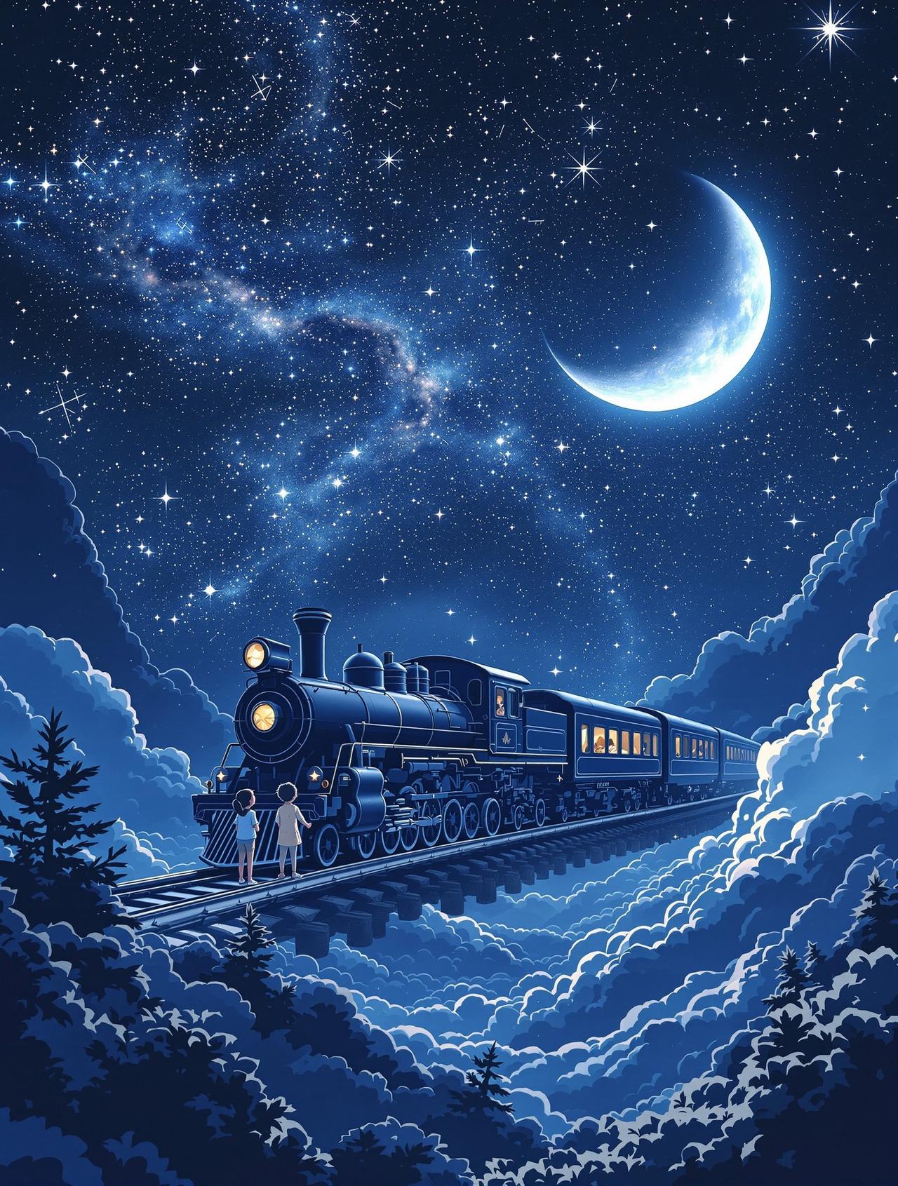 里番动漫推荐编辑精选番剧《银河铁道之夜》封面 - 童话 / 奇幻，编辑月见推荐